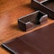 Dacasso Dark Brown Bonded Leather Business Card Holder AG-3607 - alternate 5